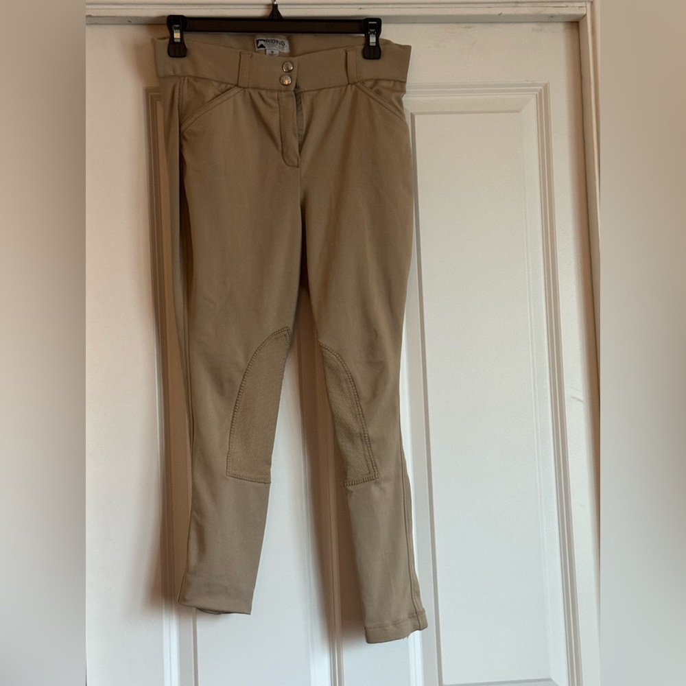 Girls Equestrian Riding Sport Size 16 Tan Brown Horseback Riding Pants
